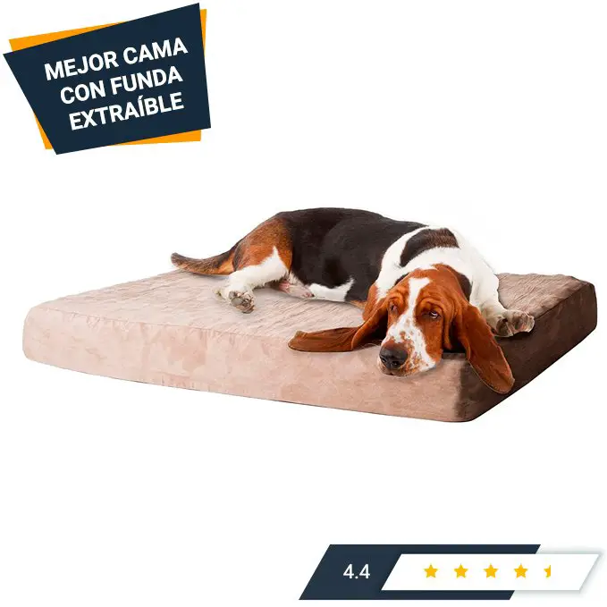 cama para perros con funda extraíble